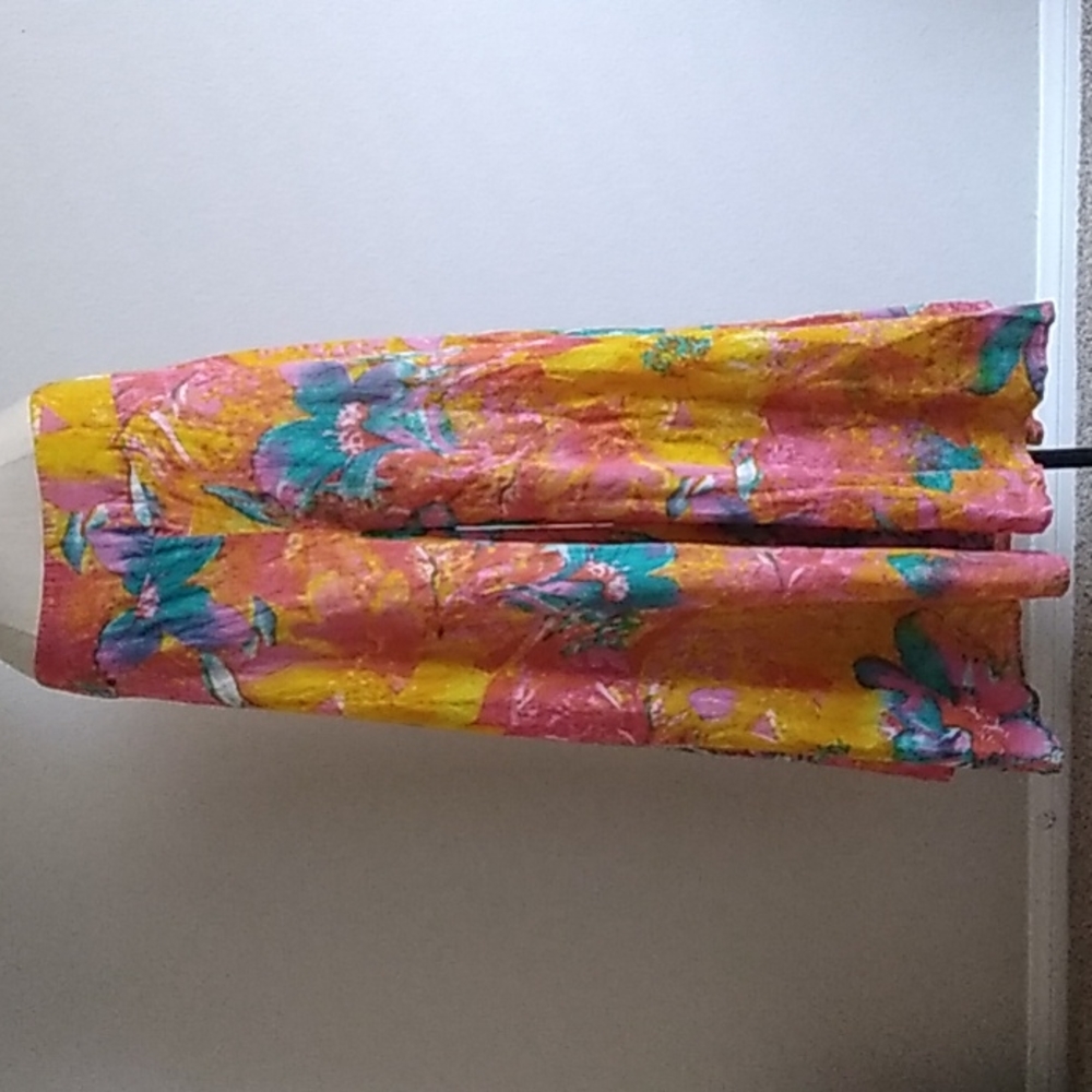 Tropic Bliss wide leg pants. Floral szXXL